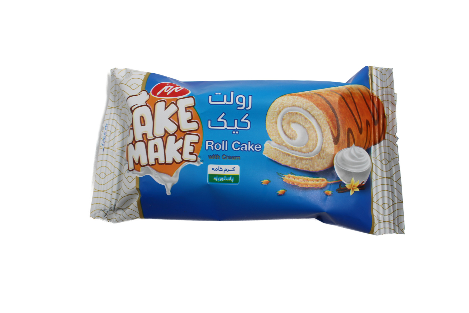 کیک میک-کیک مینی رول وانیلی با کرم خامه 40 گرمی