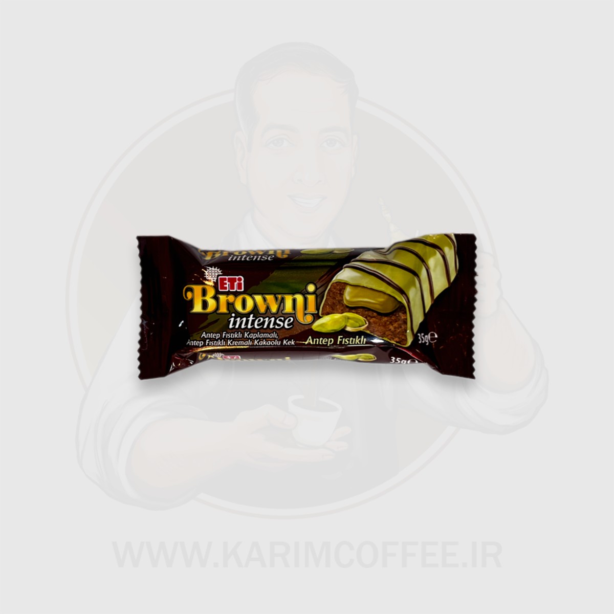کیک خیس براونی اتی ETi intense پسته ای 50 گرمی