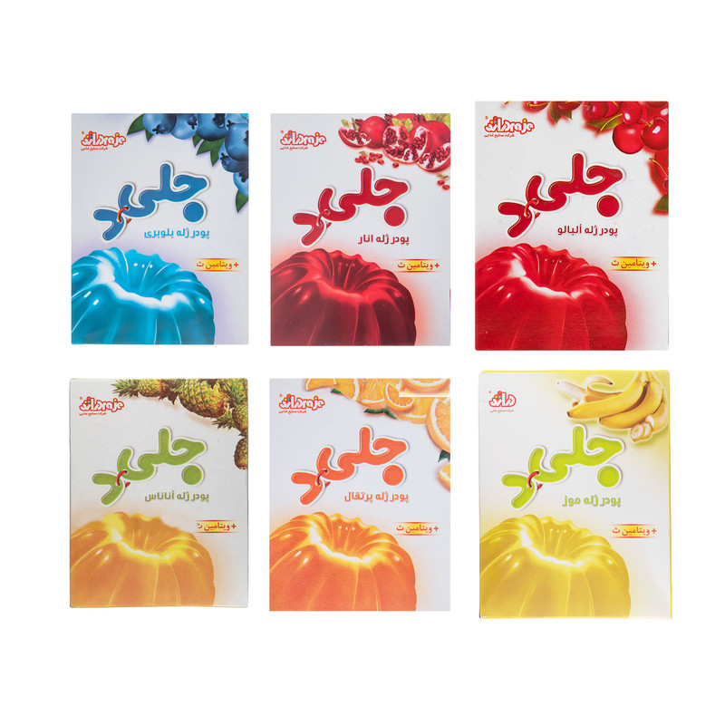 پودر ژله جلید دراژه مجموعه 6 عددی