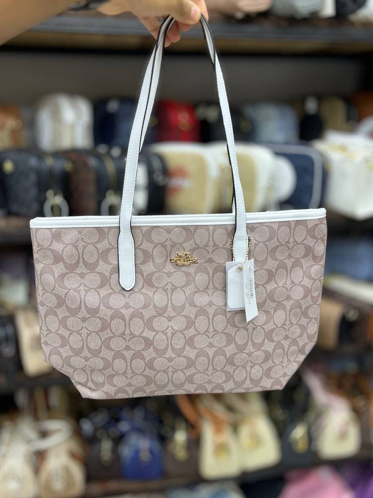 توت بگ طوسی بژ کوچ Light Taupe Coach Tote Bag