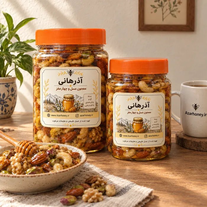 معجون عسل و چهار مغز لوکس
