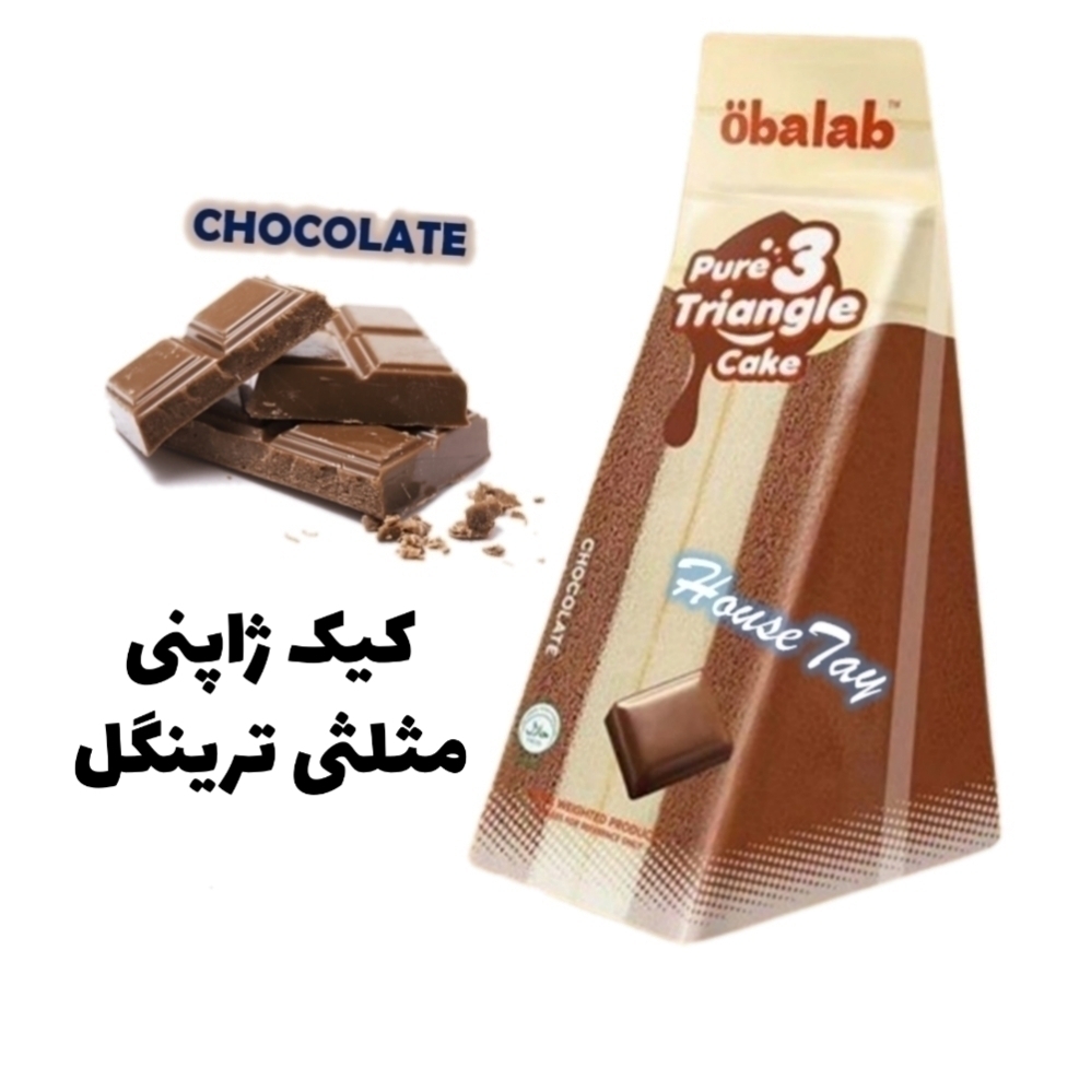 چیز کیک ژاپنی مثلثی شکلات