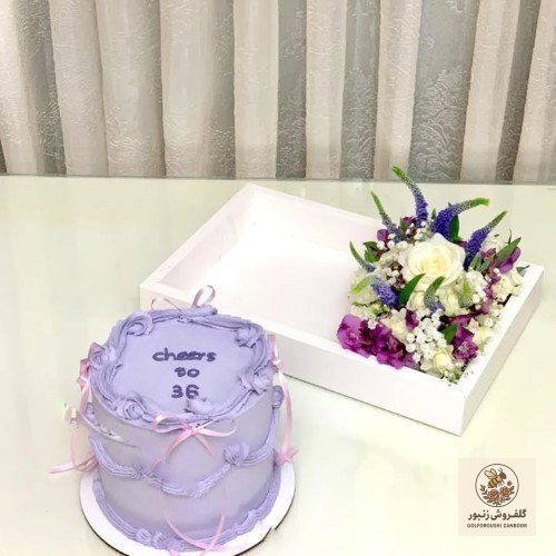 کیک و دسته گل به مناسبت تولد امام زمان | کد: ZNB-SKU