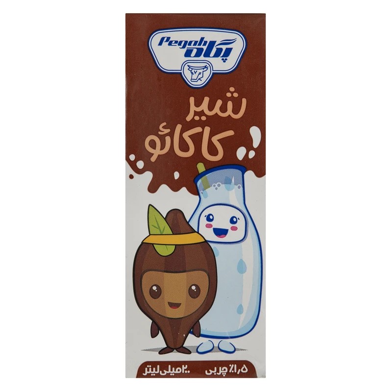 شیر کاکائو پگاه 200میل نی دار