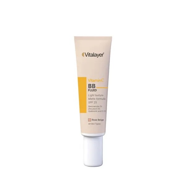 بیبی کرم ویتامین سی رز بژ ویتالیر 30میل\n \n VITALAYER Bb Fluid Vit C 30ml