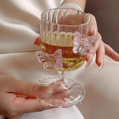 گیلاس خوری تکی طرح پروانه
