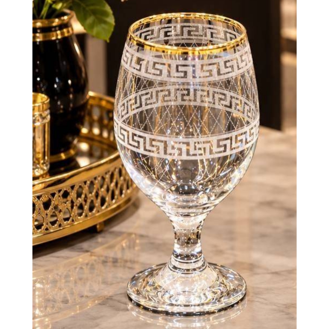 گیلاس کوتاه ترک طرح ورساچه خطی
