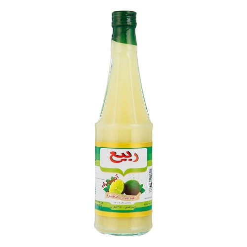 آب لیمو شیشه ای 430 گرم ربیع