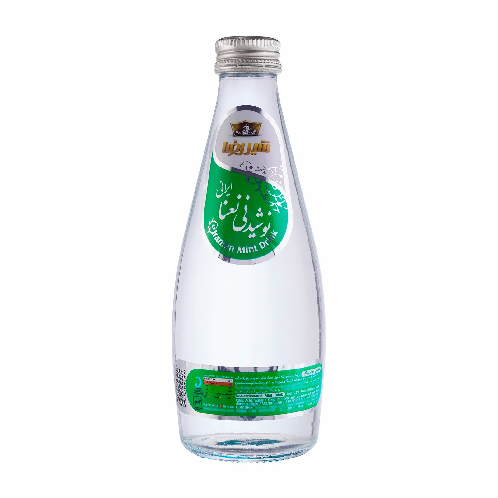 نوشیدنی نعنا شیررضا شیشه شیشه