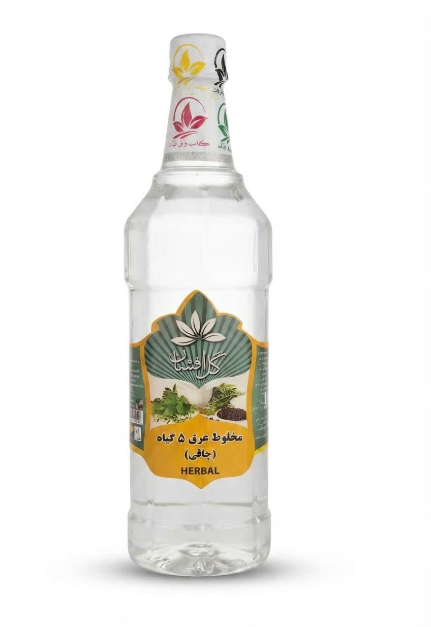 عرق مخلوط 5 گیاه (چاقی) 1 لیتری گل افشان