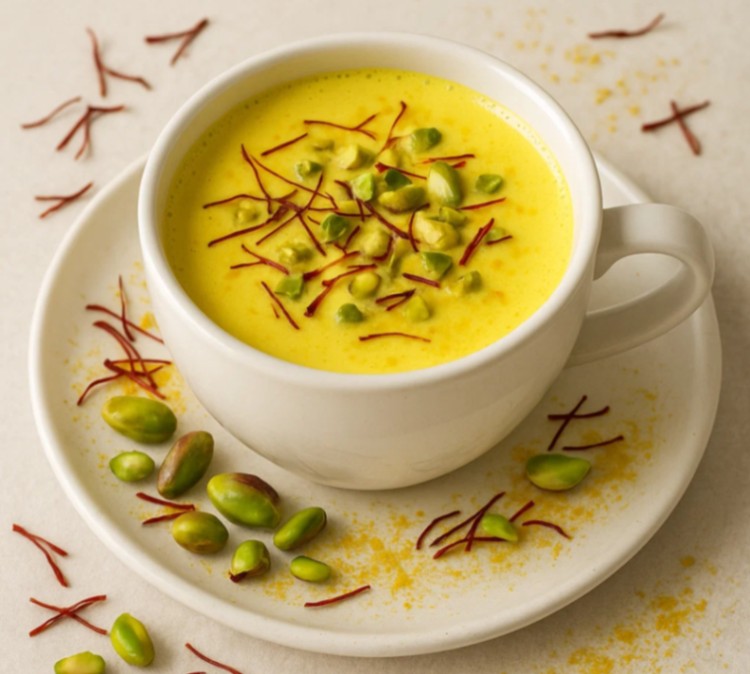 شیر پسته زعفرونی