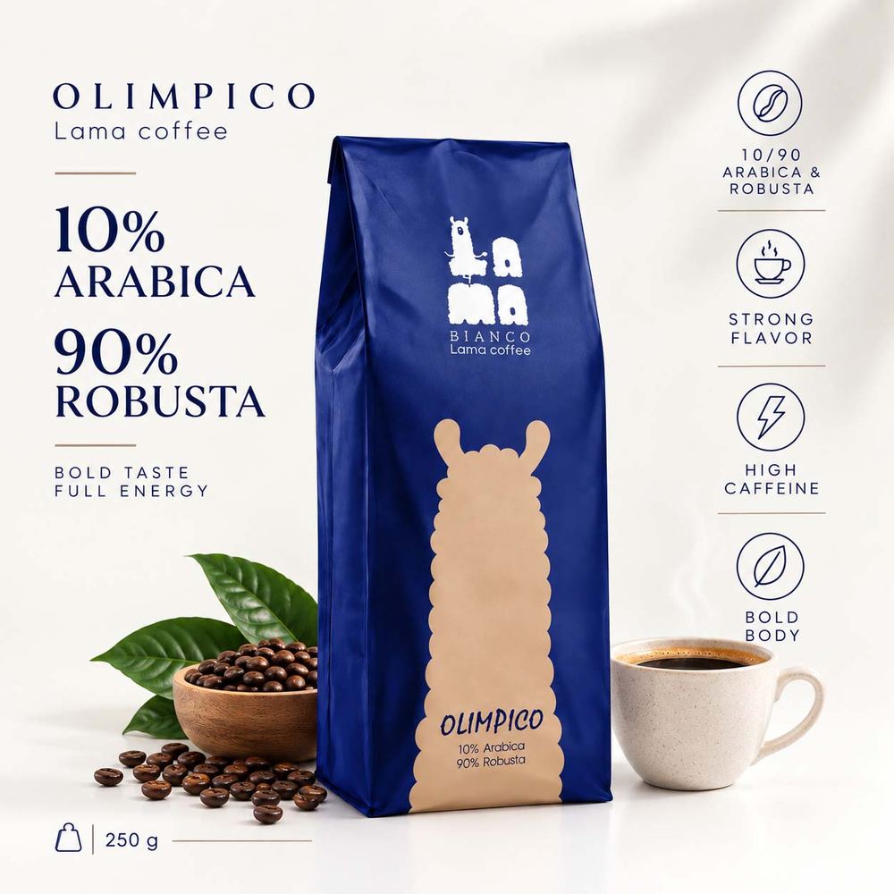 قهوه ترکیبی 90 روبوستا 10 عربیکا | Olimpico