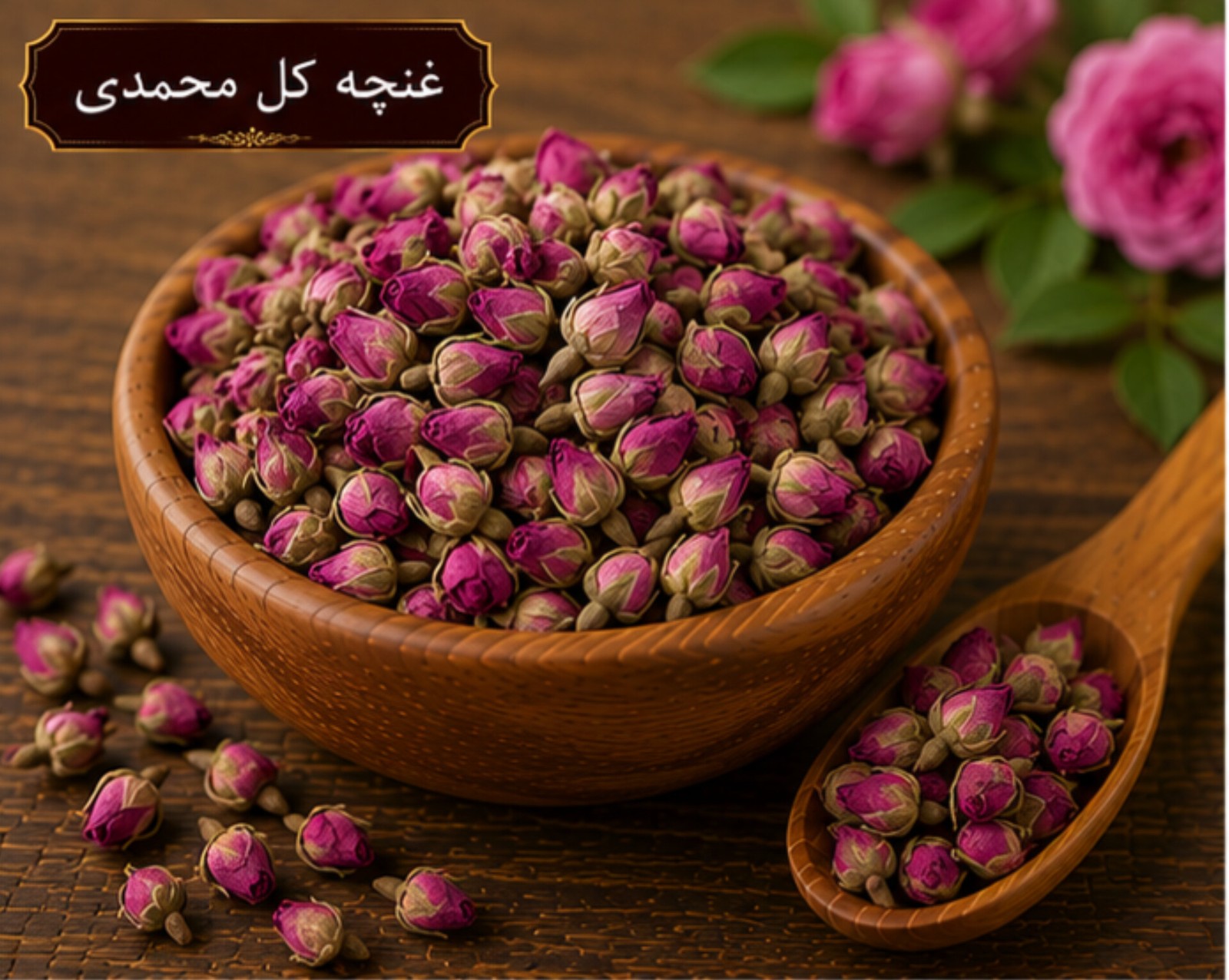 غنچه گل محمدی اعلا. داراب/100 گرمی