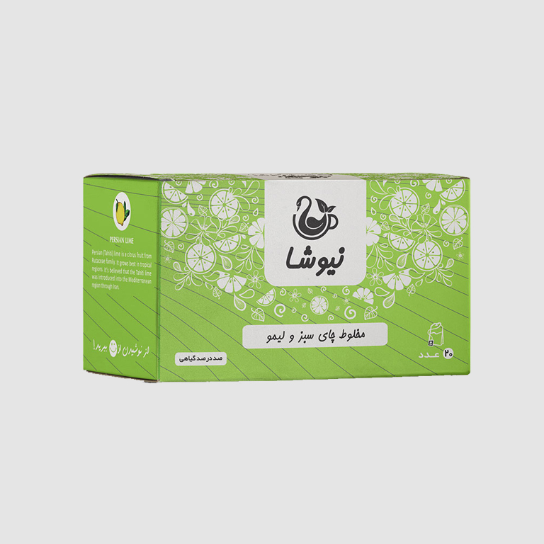 دمنوش چای سبز و لیمو نیوشا