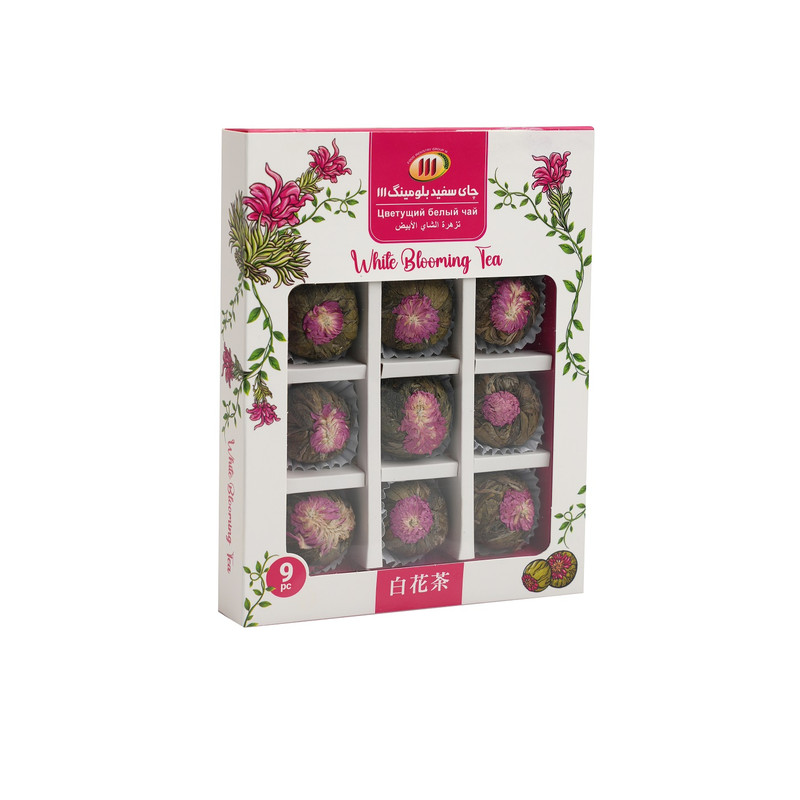 چای سفید بلومینگ 111 - 100 گرم بسته 9 عددی