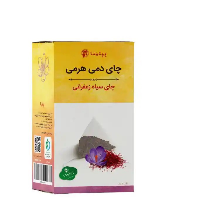 چای سیاه زعفرانی پپتینا چای دمی هرمی – 10 عددی