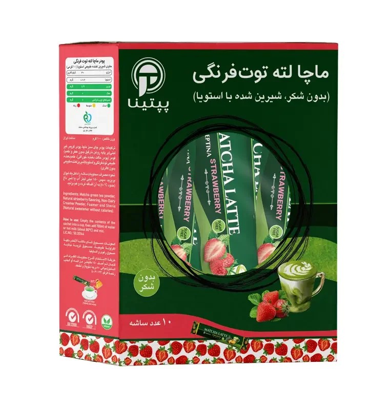 ماچا لته توت‌فرنگی