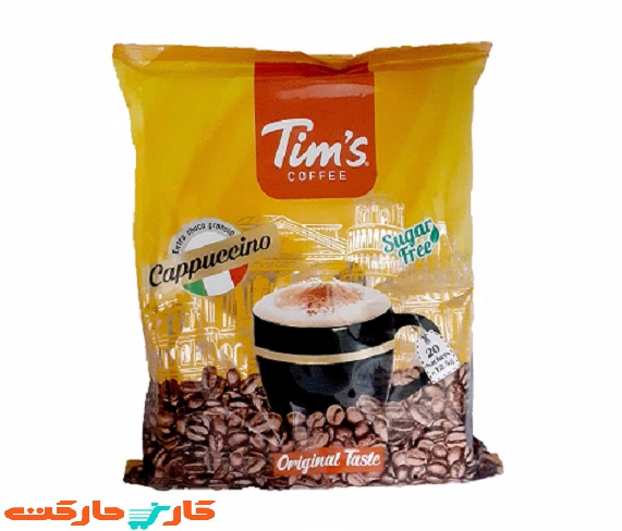 پودر کاپوچینو بدون قند تیمز (Tim’s) 20 عددی