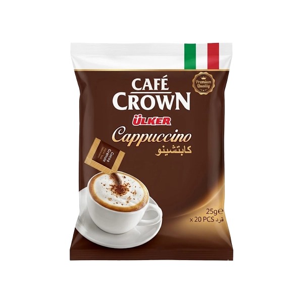 کاپوچینو کافه کراون اولکر (Cafe Crown Ülker) بسته 20 ساشه‌ای