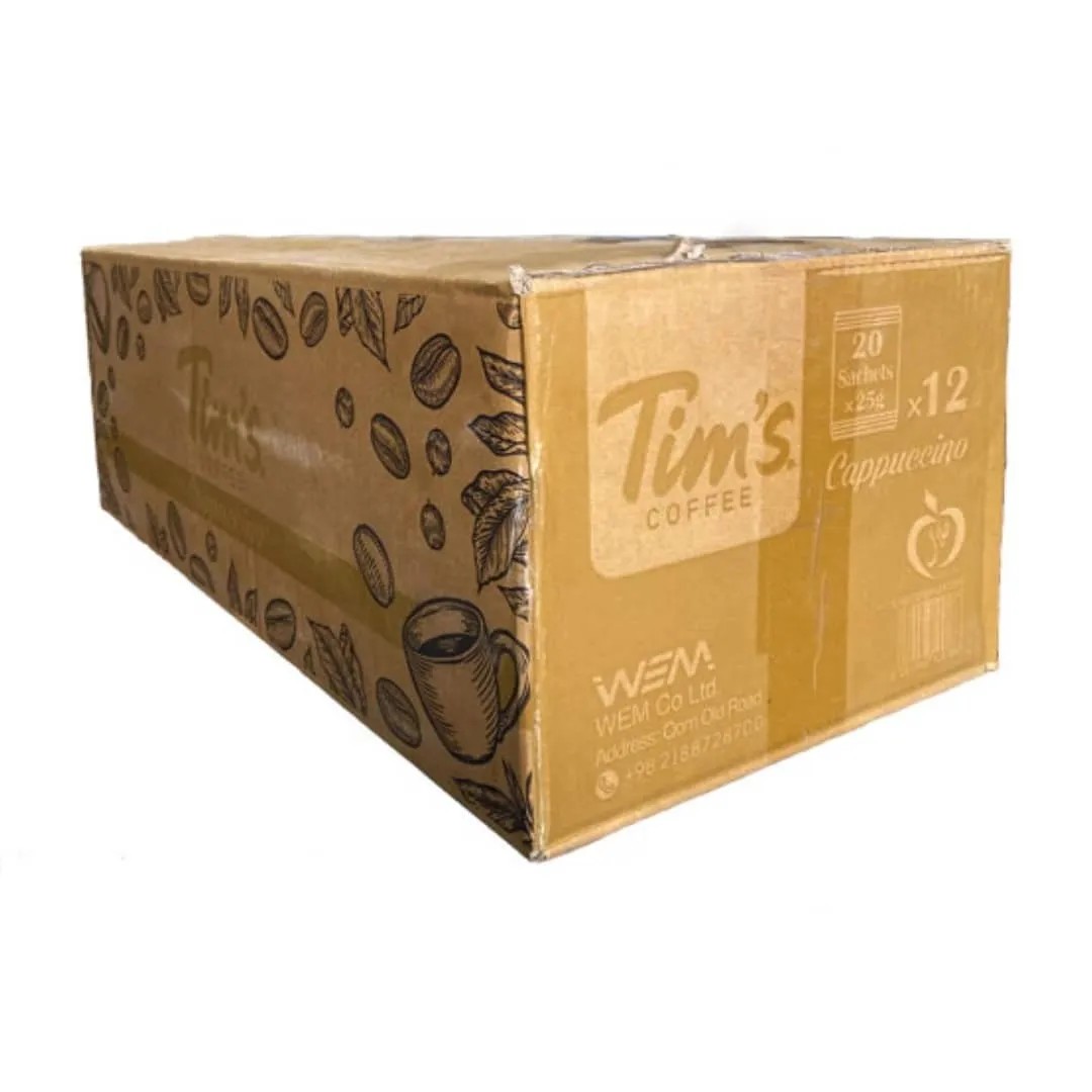 کاپوچینو تیمز Tim’s عمده 12 بسته 20 عددی