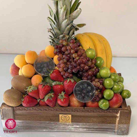 Luxury blueberry fruit summer basket