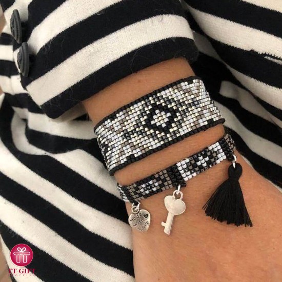 Shamim miyuki bracelet set of two