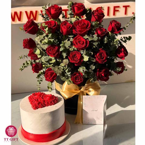 melorin cake and flower box package