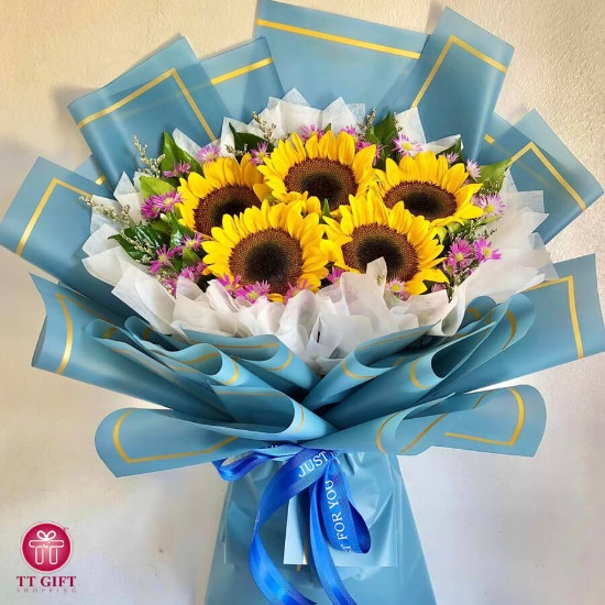 Yazda Sunflower Flower Bouquet for Birthday