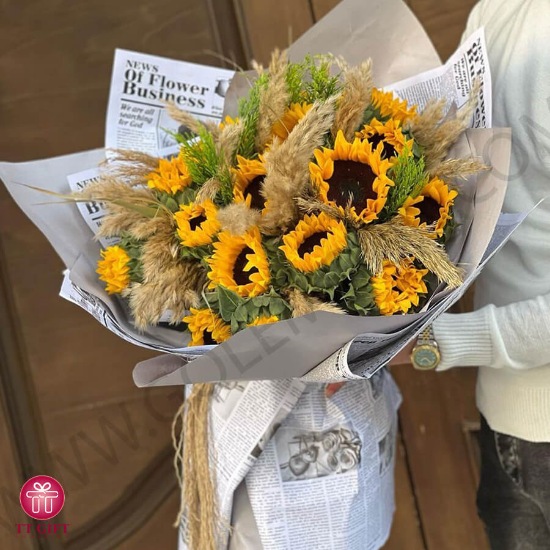 Bamak Sunflower Flower Bouquet for Birthday