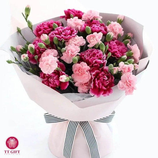 Mahrou Economic Pink Carnation Flower Bouquet