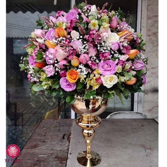 Anya Colorful Rose Flower Cup