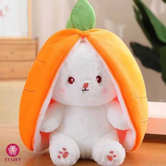 Surprise rabbit doll with carrot design