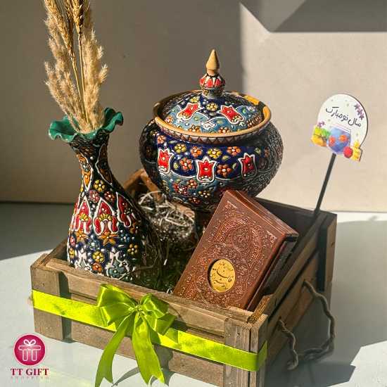 gift package of enamelware and Hafez