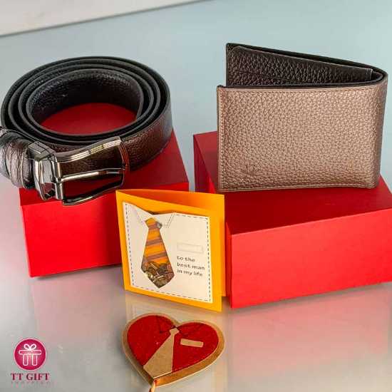 Nowin leather men's two-piece set