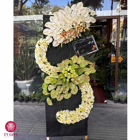 Shanly Luxury Anthurium and Lisianthus Wreath Flower for Funeral