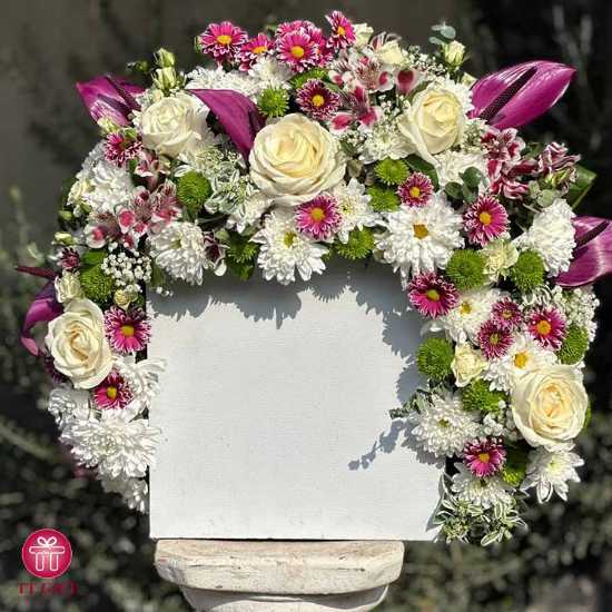 Banafsheh Economic Rose Anthurium and Chrysanthemum Flower Box