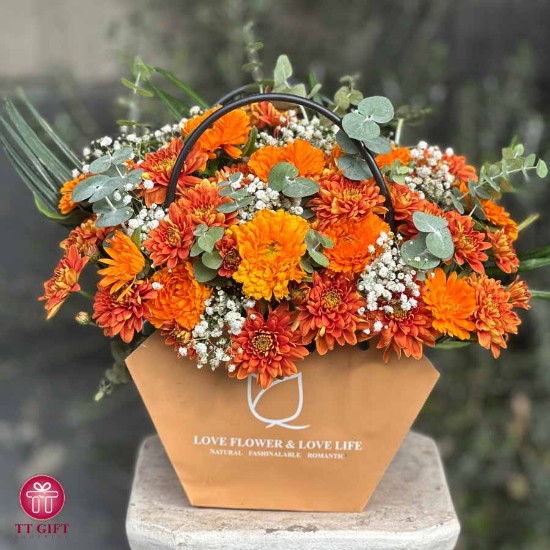 Paiezan Economic Orange Chrysanthemum Flower Box