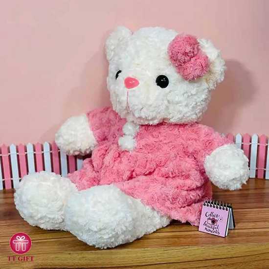Rose dress bear doll