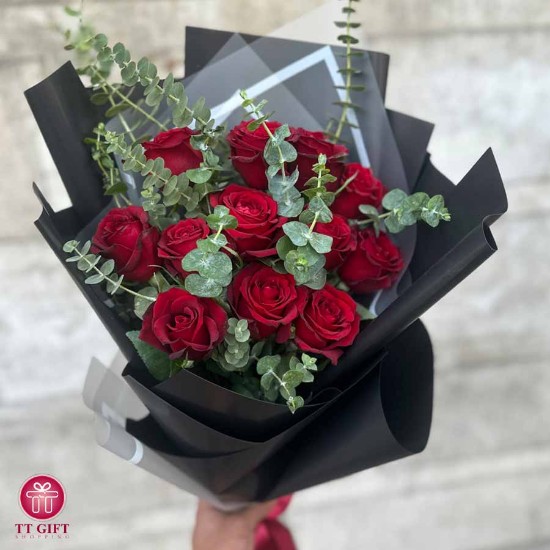Azita Economic Red Rose Flower Bouquet