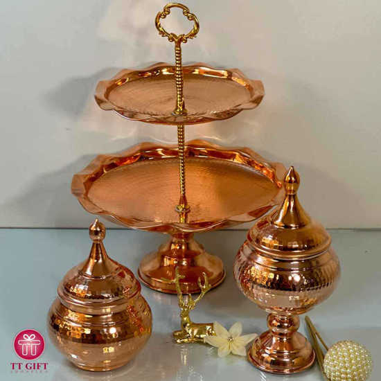set of shirin copper dishes