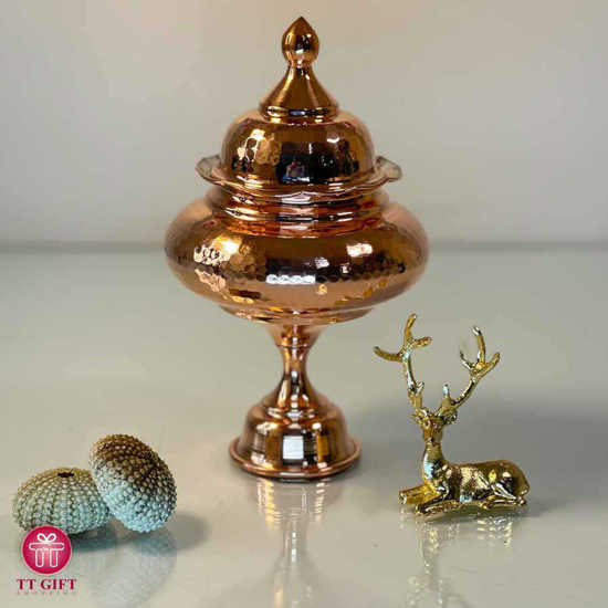 Copper sugar bowl