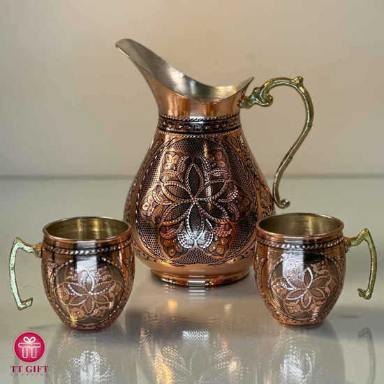Copper Pitcher and mug