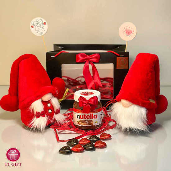 Valentine gift package (Liliput doll+Nutella+Heart chocolate)
