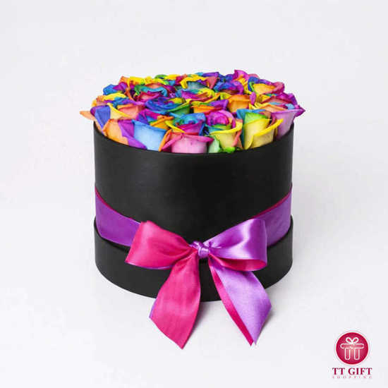 Parnian Seven Color Rose Flower Box