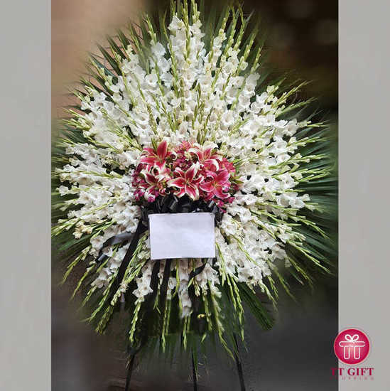 Ghasedak Gladiolus and Oriental Funeral Wreath Flower