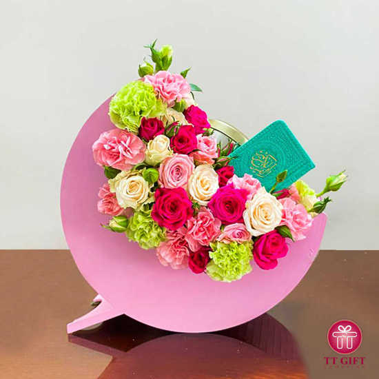 Pink Moon Miniature Rose Flower Box