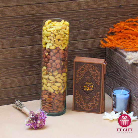 Package of cylindrical nuts and Hafez's fortune teller