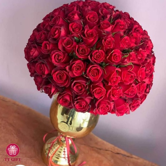 Chista Red Rose Flower Cup