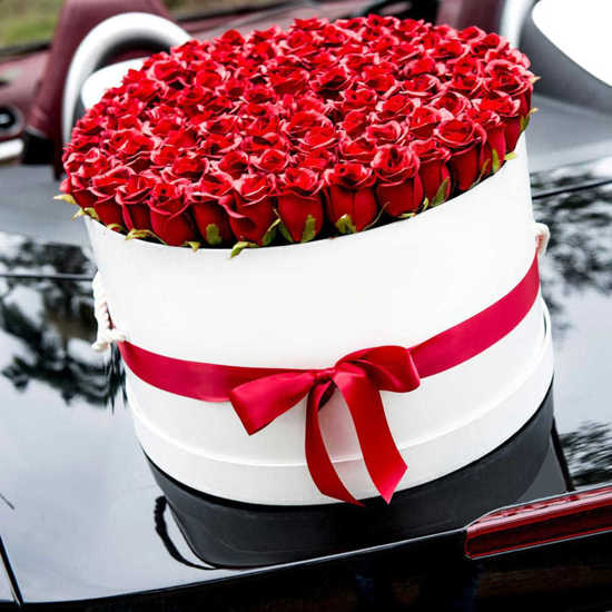 Souzan Luxury Red Rose Flower Box