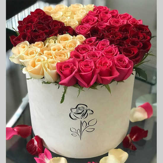 Haleh Luxury Rose Flower Box for Birthday